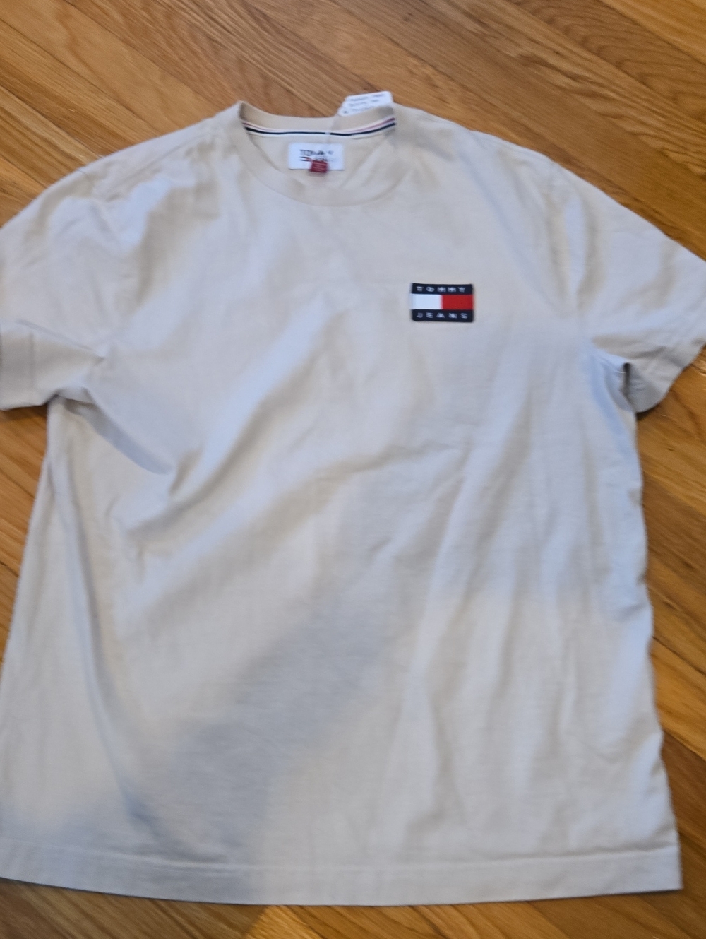 Tommy Hilfiger Cream Short-Sleeve Logo Tee